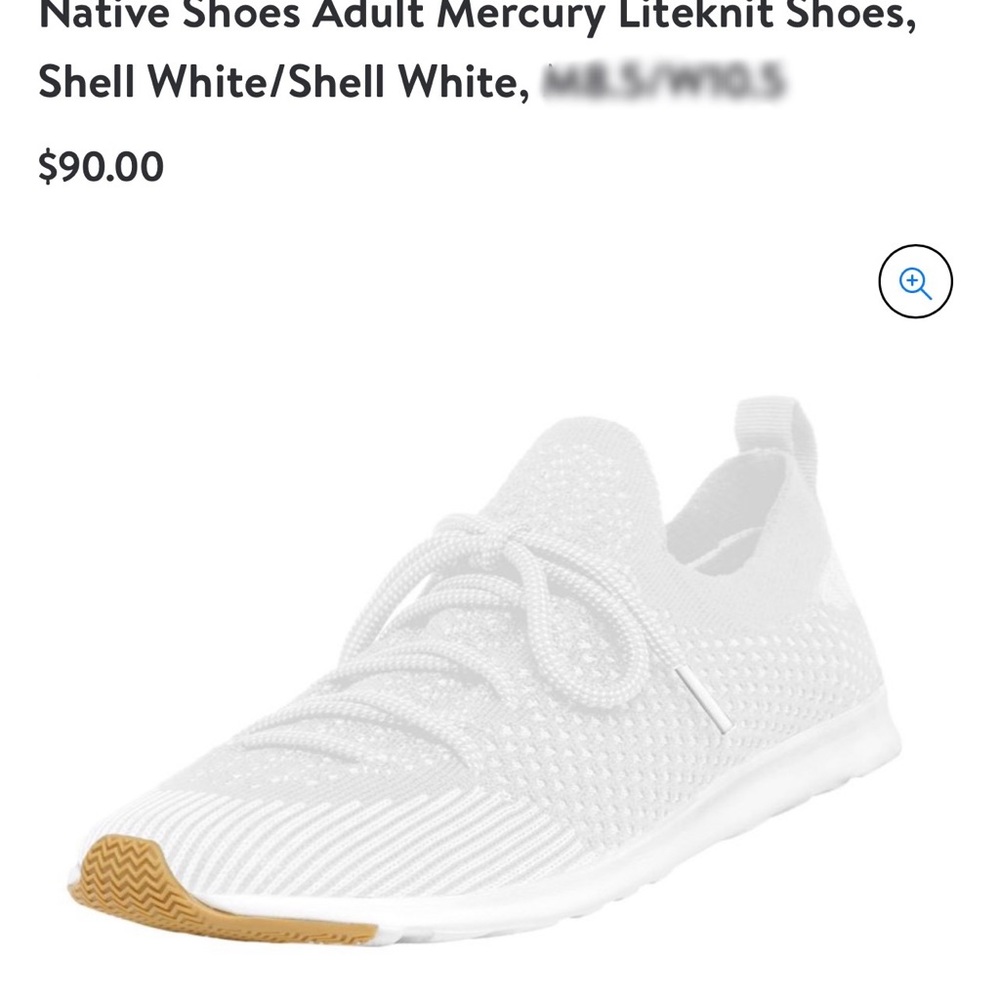 Native Shoes Adult Mercury Liteknit Shoes, Shell White W 10, M 8